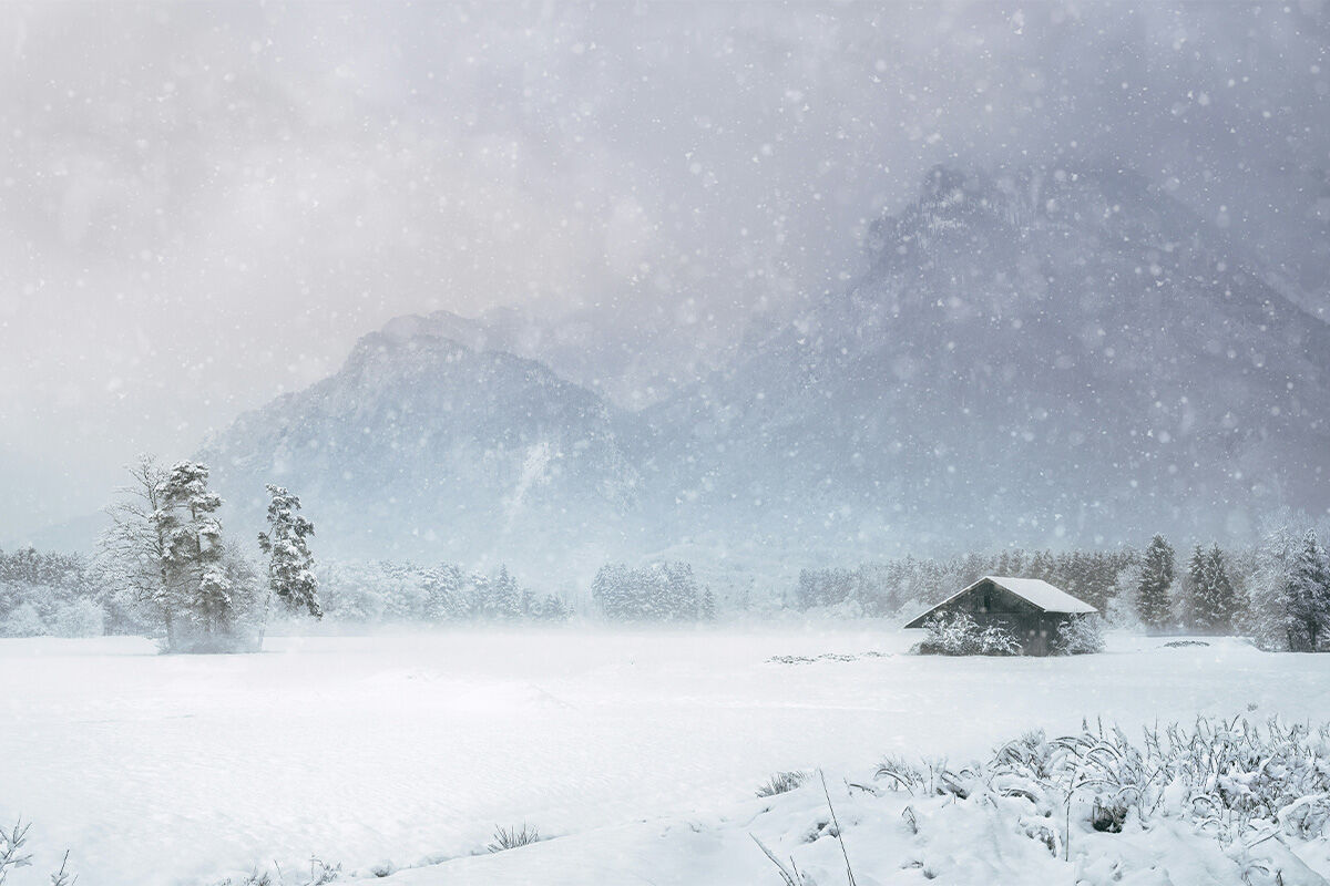 Photographie de paysage enneigé